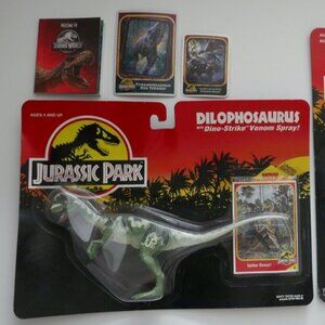 Jurassic Park 1993 Series 1 Dilophosaurus VINTAGE Dinosaur figure w/ BONUS new